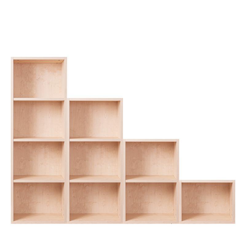 加厚储物格子柜书柜自由组合实木置物架方格柜墙柜可定制柜子定制