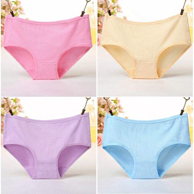 suntek韩版初中生中学生潮牌三角超薄夏款白色初中女生内裤套装日系