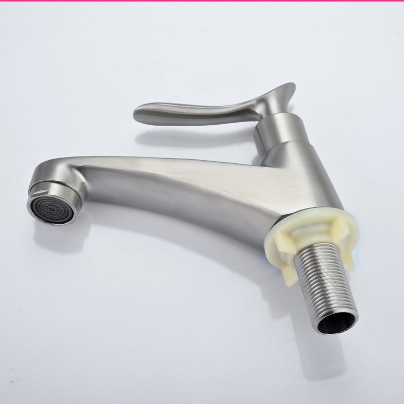 单龙头 304不锈钢单冷面盆水龙头矮小台盆洗脸盆单孔单把阳台浴室洗手