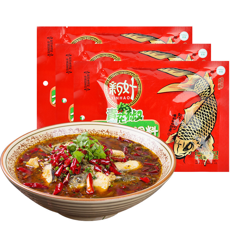 新好 Xinhao 火锅调料新好青花椒水煮鱼调料2g 3袋青花椒嫩鱼调味料麻辣水煮鱼火锅底料四川特产厨房烹饪鱼调味品川菜水煮肉片调味料 包 价格图片品牌报价 苏宁易购蜀厨淘味食品专营店