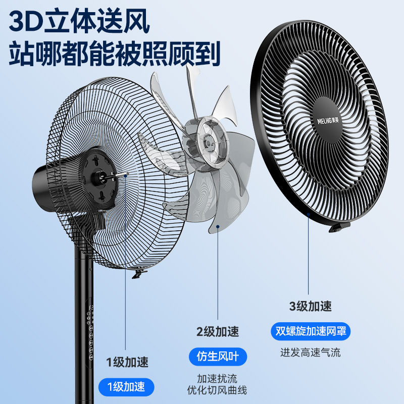 美菱落地扇MPF-DL007(黑色升降机械延长线)-E-KX 2.7米加长线