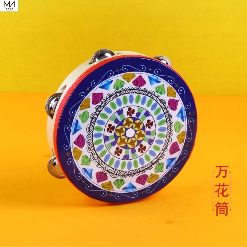 打击乐器手拍紫荆花铃鼓8寸