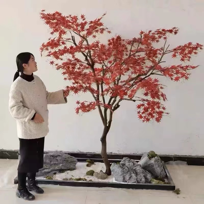 红枫树仿真树落地大型景观装饰假树枯山水干景 单个规格5颗以上起售