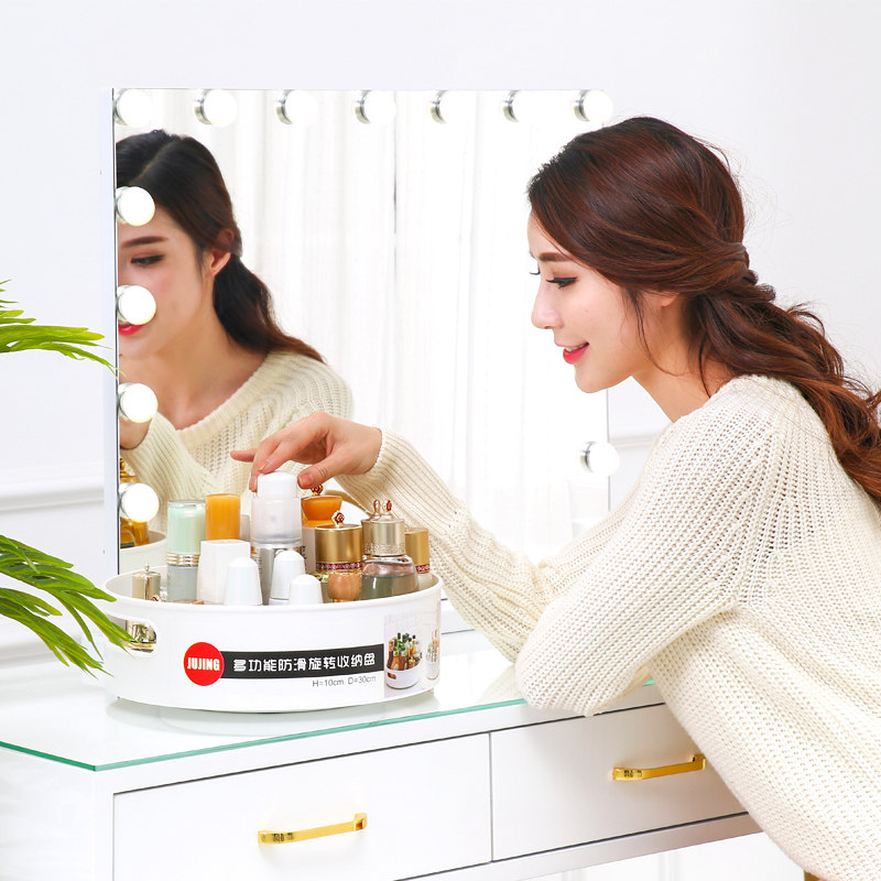尚烤佳旋转收纳盒多功能旋转防滑厨房置物架调味料用品用具小百货水果蔬菜收纳盒子HB-066