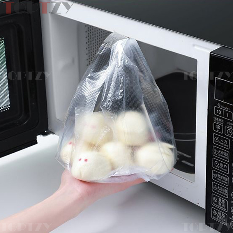 toptzy TZ5071201 食品袋子保鲜袋超市塑料连卷袋 背心式中号25*30cm高清大图