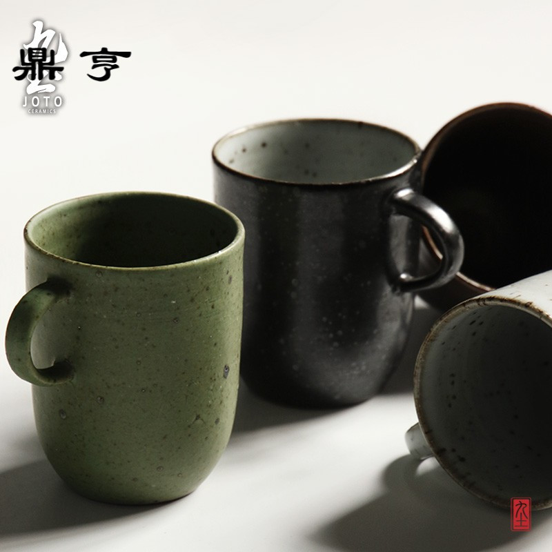 鼎亨复古日式陶瓷杯咖啡杯简约个性水杯创意粗陶马克杯茶杯子茶具