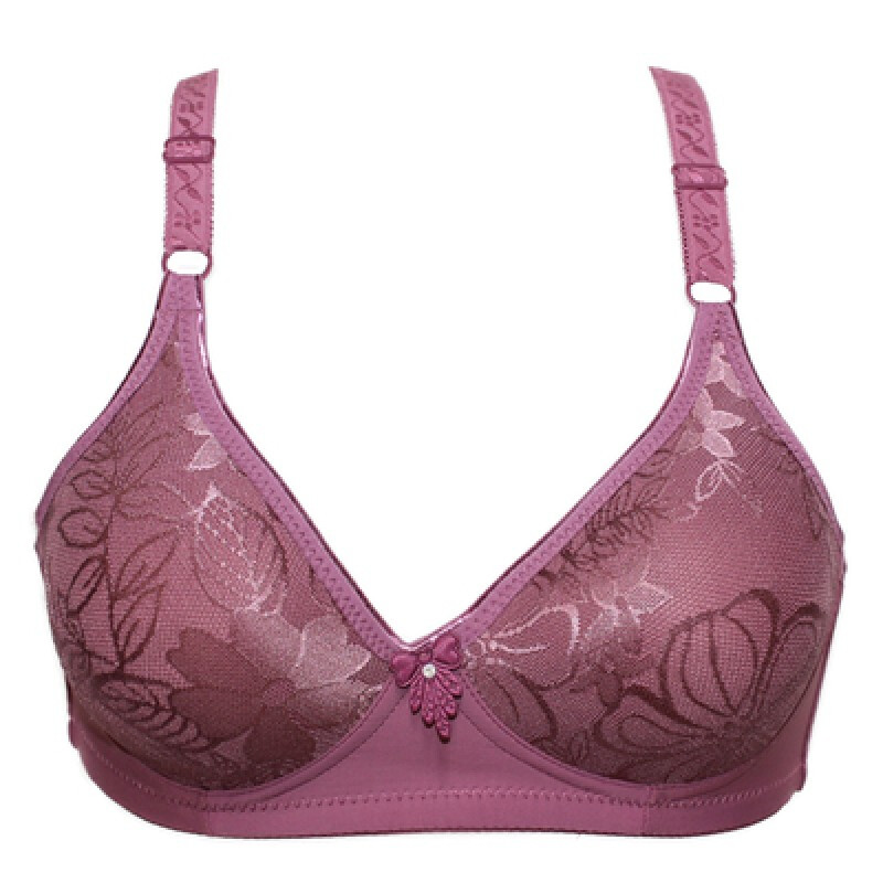 波迷娜(bomina)夏薄款中年妇女文胸乳罩纯色聚拢无钢圈妈妈内衣中老年