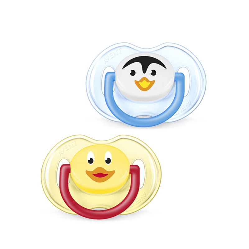 飞利浦 avent 新安怡卡通安抚奶嘴 0-3个月 3-6个月对装男宝scf182/12