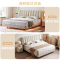 全友家居现代简约卧室奶油风肤感科技布软床双人床布床悬浮布艺床可选