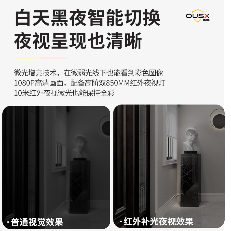 OUSX(优喜)德国指纹锁智能锁猫眼可视防盗门智能门锁密码锁家用猫眼防盗电子锁