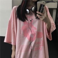 2021新款情侣装春夏季韩版学生ins上衣宽松男女情侣t恤女港风班服 熊熊BEST(粉色) S