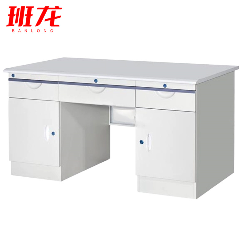 班龙办公桌双门120*60*75cm张高清大图