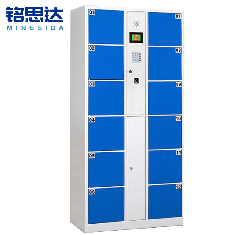 铭思达智能存包柜12门指纹锁台高清大图