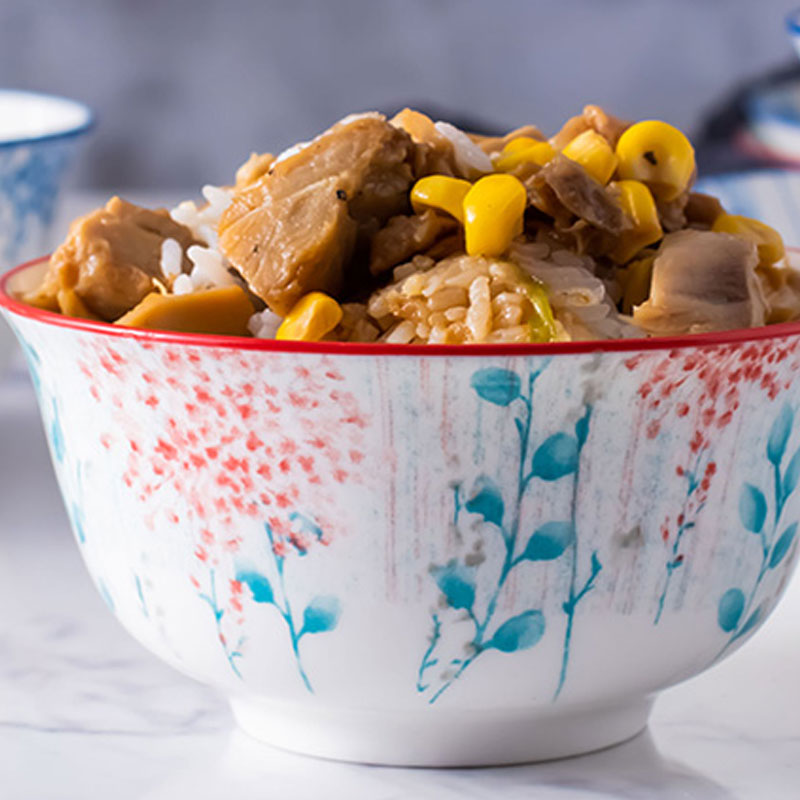 佳佰 DKH SONGFA 头浪漫山花釉下彩陶瓷餐具套装