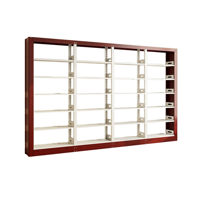 臻远ZY4072629 钢制书架红色资料架 单面6层一列四组 3700*300*2000mm