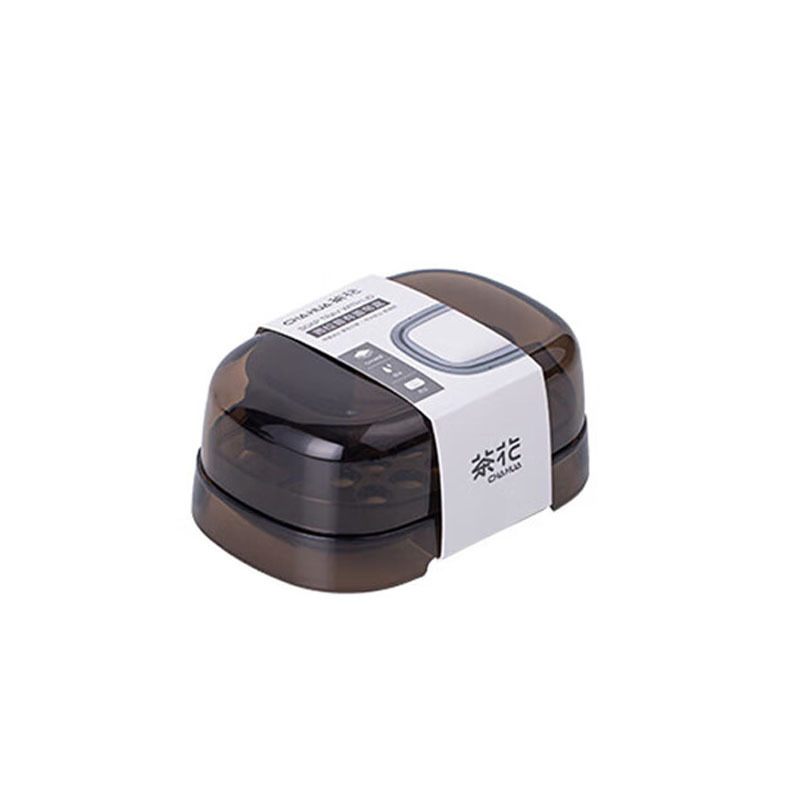 茶花(CHAHUA)250002 茜拉普有盖皂盒 12.1*8.4*5.1cm(单位:只)棕色