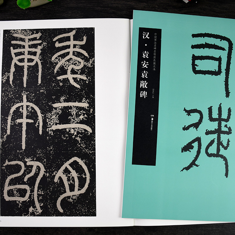 [正版] 袁安碑袁敞碑 汉 中国书法名碑名帖原色放大本 胡紫桂主编 成人初学者临摹毛笔碑帖篆书书法练字帖附简体旁注