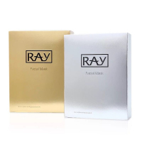 泰国原装Ray蚕丝面膜 嫩白补水保湿收缩毛孔 金色面膜10片1盒