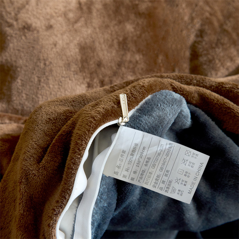 筑亮 牛奶绒三件套 A22 套高清大图