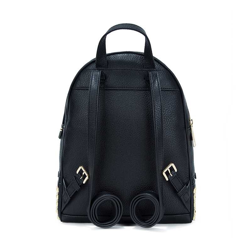 Michael Kors/迈克科尔斯女士RHEAZIP系列牛皮休闲双肩背包30S5GEZB5L黑色001高端女士双肩包 