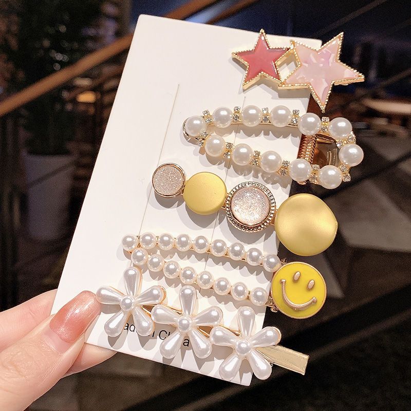 珍珠发夹ins一字夹简约发卡成年女夹子头饰顶夹少女边夹视频