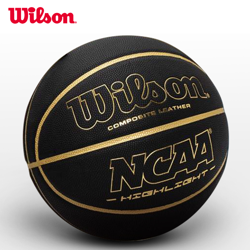 威尔胜(Wilson)篮球WTB067519IB07CN黑金色NCAA系列 PU材质 七号篮球 室内室外通用篮球