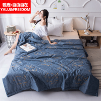雅鹿·自由自在(Yalu&Freedom)被子家纺 简约小清新风格夏被单双人夏凉被空调被夏季薄被子 小鲸鱼 150*200cm