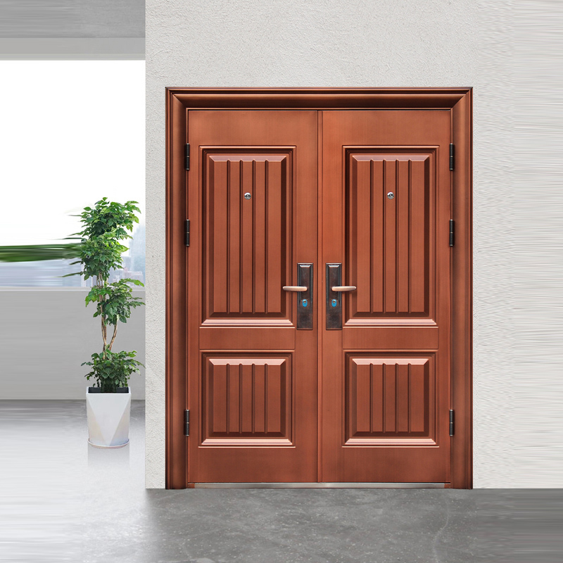 防盗门带通风气窗入户门别墅大门进户门双开门室外农村庭院对开门