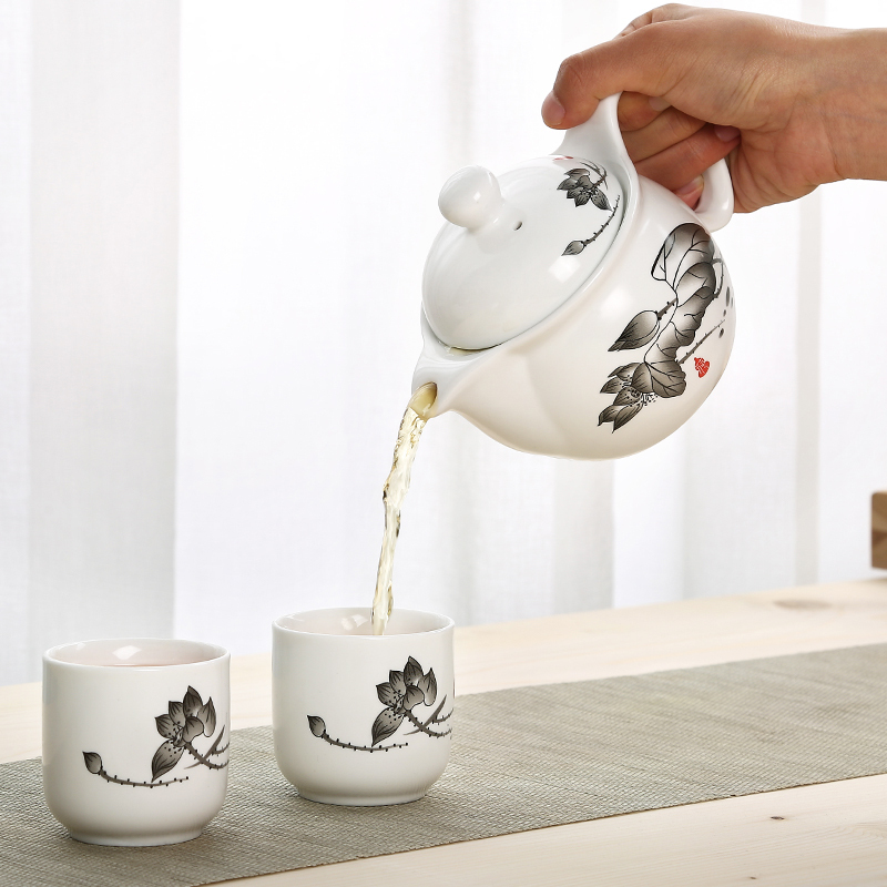 常生源 功夫茶具套装整套陶瓷茶壶茶杯带过滤整套 清韵茶具