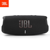 JBL CHARGE5 音乐冲击波五代 便携式蓝牙音箱+低音炮 户外防水防尘音箱桌面音响 增强版赛道扬声器 黑色