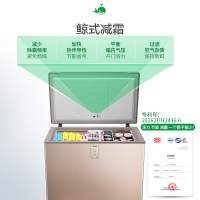 容声(Ronshen) BD/BC-203MGY/A 电脑控温 彩晶面板203升顶开门冰柜 鲸式减霜 单温冰箱 银河金