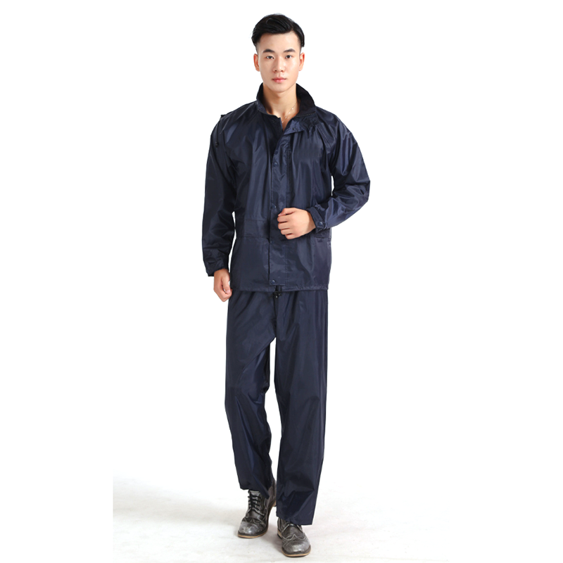 桂安防风防雨男式分体式成人加厚双层薄款雨衣秋冬水衣套装（ M L XL XXL XXXL码可选）