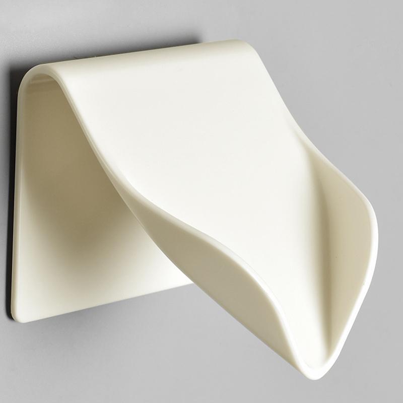 肥皂盒沥水壁挂免打孔皂盒卫生间浴室置物架旅行皂托创意立式皂托白色