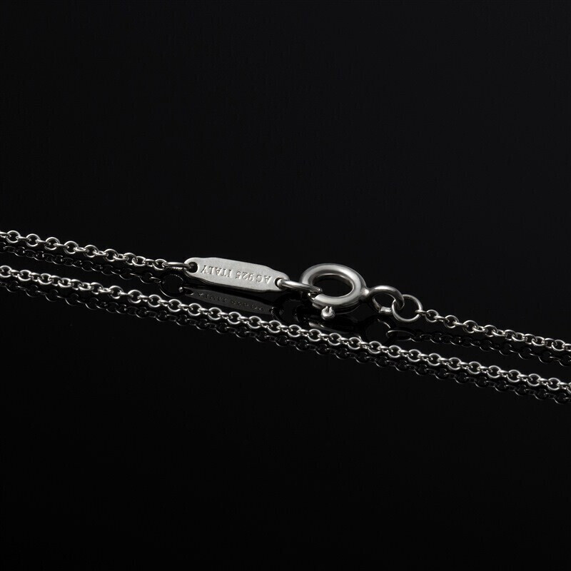 TIFFANY&CO.蒂芙尼圆环项链蒂芙尼项链女 ATLAS罗马字母镂空圆形简约数字吊坠 925银锁骨链