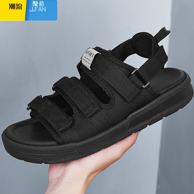 聚范男士凉鞋夏时尚防滑沙滩鞋两用室外穿2024新款潮流凉拖休闲拖鞋男高清大图