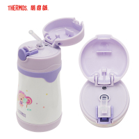 膳魔师(THERMOS)保温杯TCKC-350 SL PLW儿童吸管杯316L儿童水杯多功能保温杯305ML