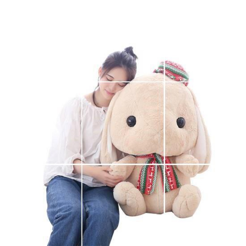 小兔子少女心生日女生公仔垂耳兔毛绒新款玩具布娃娃玩偶可爱 白色抱垂耳兔 75厘米高清大图