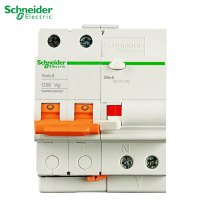 施耐德电气（Schneider Electric）E9系列 断路器 家用空开 2P带漏电保护双进双出 双匹双极 家用总闸 2P 50A带漏电保护断路器