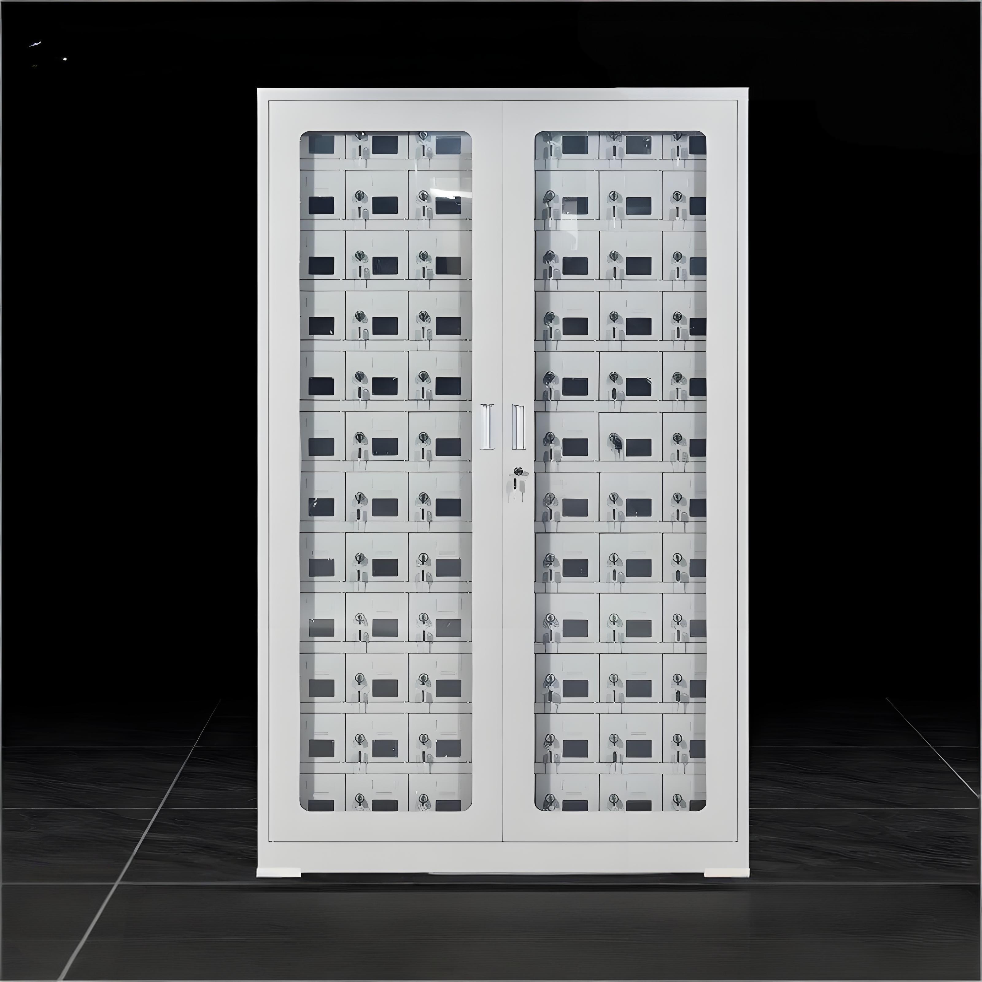 迅迈 八十四门玻璃款 手机充电带锁存放柜 单位:台 35*114.5*180CM 货期七天 质保一年