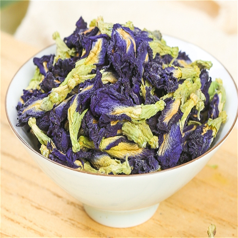 甄选正品蝶豆花100克干花官方店蓝蝴蝶花茶新货煮水泡茶另售洛神花茶