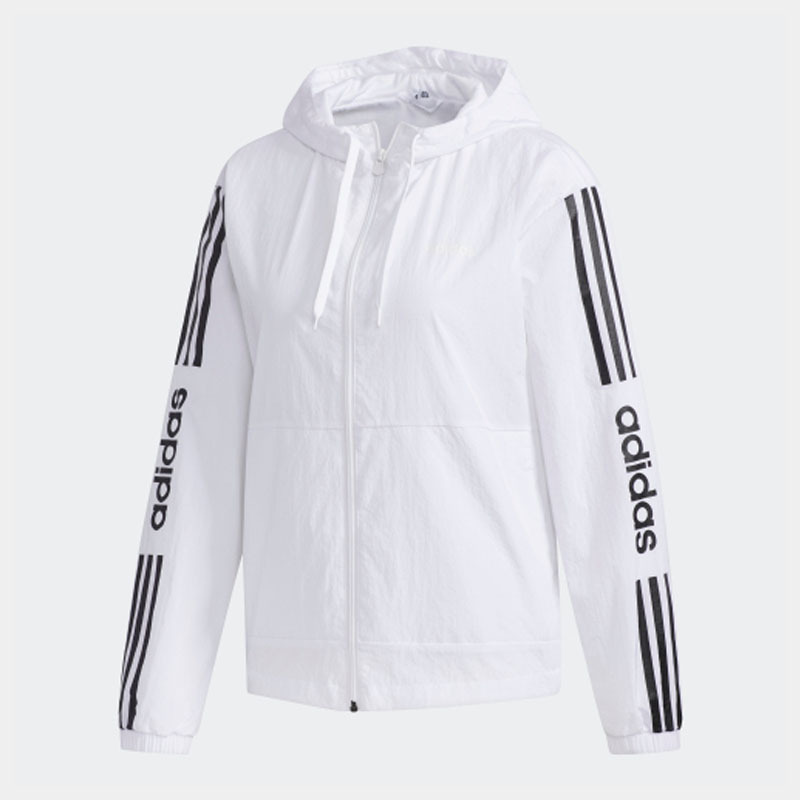 阿迪达斯adidas neo W ESNTL 3S WB 女士运动外套白/黑色(FP7472)(颜色尺码可选)