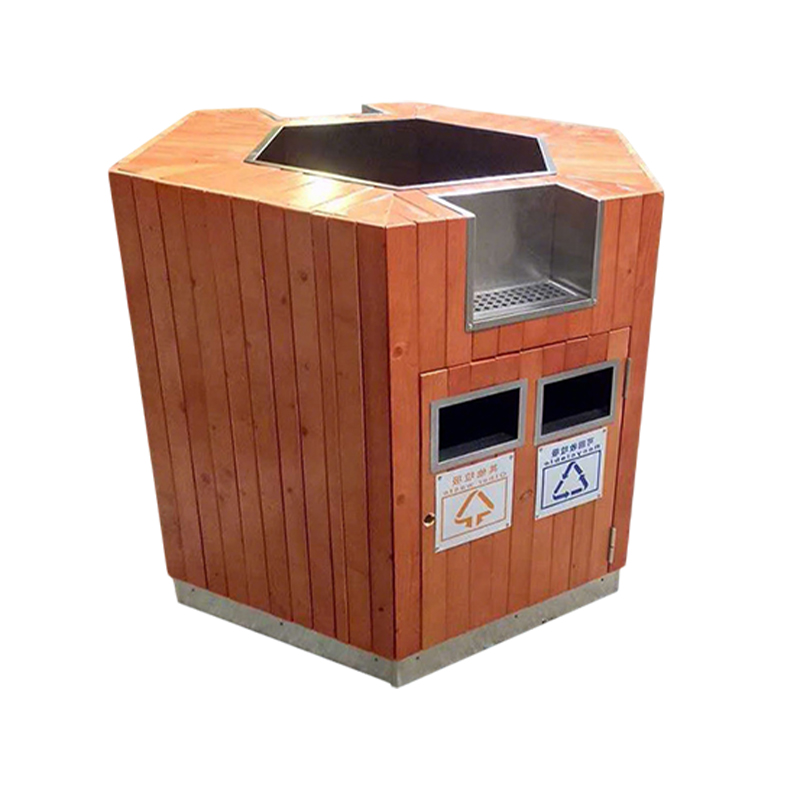 卫未来 钢木垃圾桶 1050*350*1000mm 个高清大图
