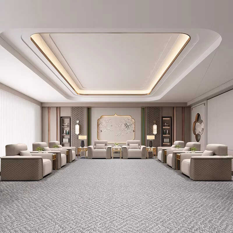 质凡办公室沙发会客轻奢简约贵宾接待商务洽谈沙发高清大图