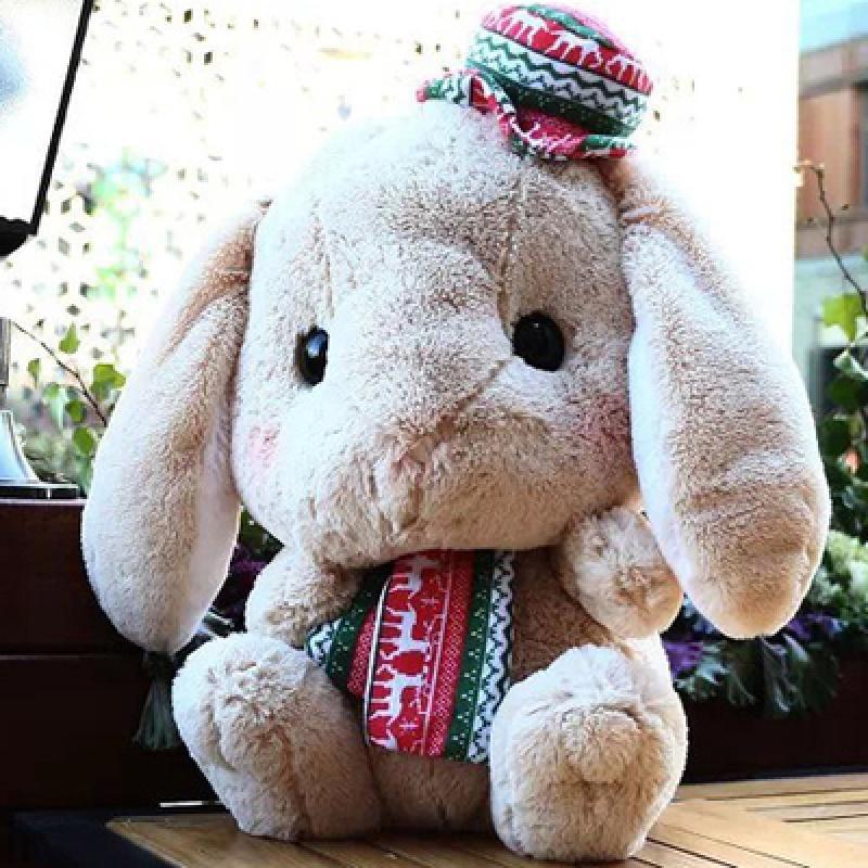 日本垂耳兔玩偶公仔毛绒玩具长耳兔子抱枕安抚布娃娃送女生