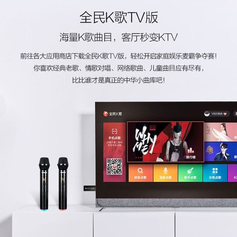 得胜(TAKSTAR)TV-001智能电视无线麦克风TV版专用话筒全民k歌家庭影院ktv 适配海信创维tcl电视KTV无图片