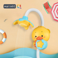 麦巧适(MAQUCC)宝宝洗澡玩具婴儿男女自动循环喷水电动花洒戏水玩具 普通款电动小黄鸭花洒