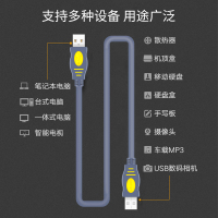 晶华 双头USB数据线 公对公移动硬盘笔记本散热器连接延长线 笔记本散热器usb数据线 灰色3米 U110H