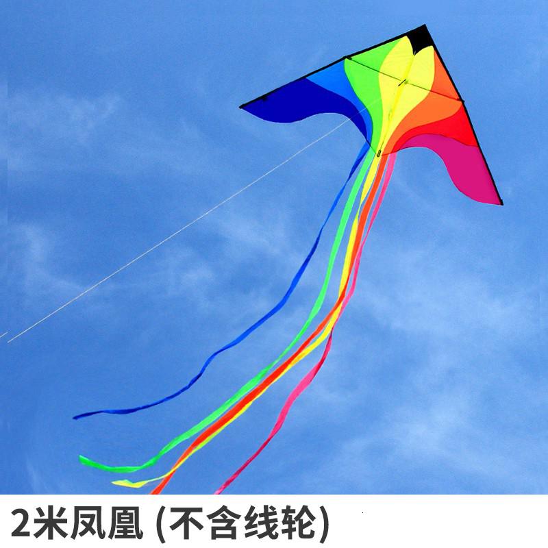 七彩凤凰风筝 飞天彩虹 飘逸长尾 微风易飞儿童成人新手初学入创意 三维工匠 2.5米树脂杆凤凰(不含轮线)_921