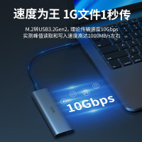 SSK飚王 M.2移动硬盘盒 NVME+SATA双协议 配双线type-c和USB,银灰色HE-C370/371