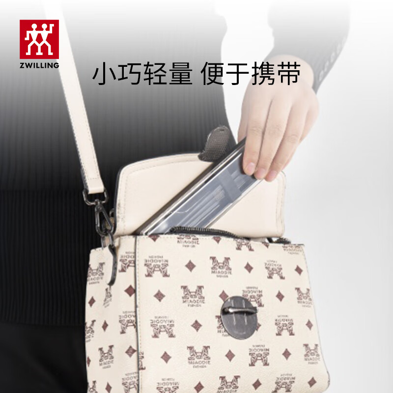 双立人(ZWILLING)德国双立人随行餐具筷子勺子 不锈钢餐具便携高清大图